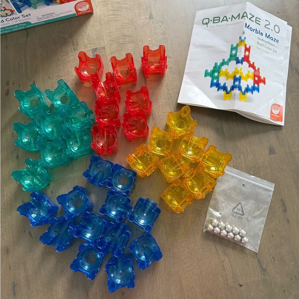 Mindware Q-BA-Maze 2.0 Big Box - Next Generation Marble Maze 36 Cubes 11 Marbles
